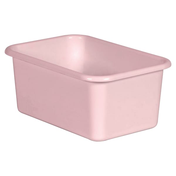 Storage Bin, Blush Pink, Plastic, 6 PK